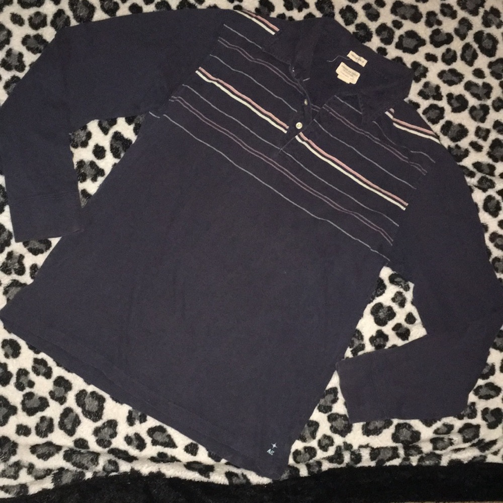 🌻5/$15-AE vintage slim fit shirt. Size small blue stripe